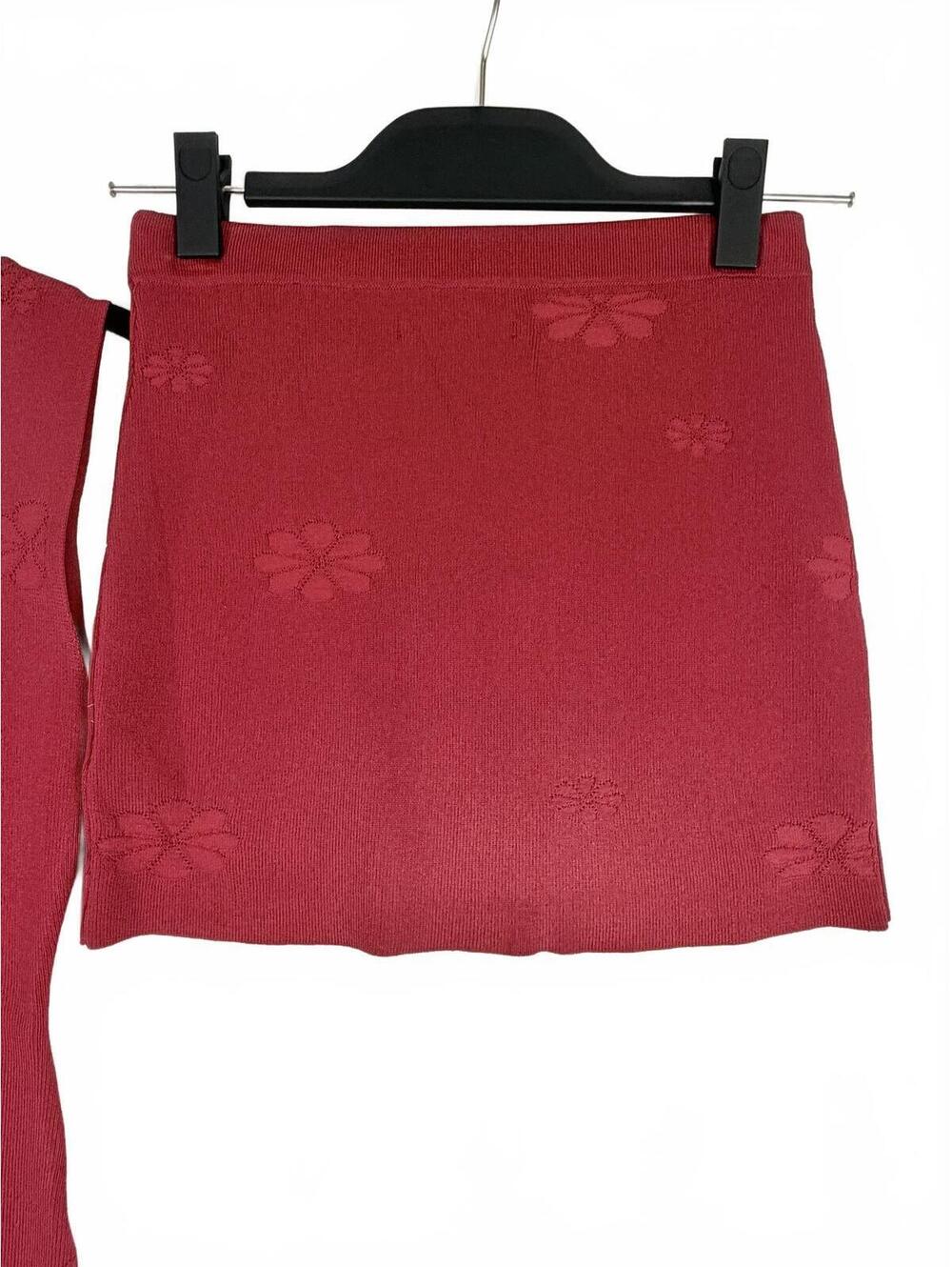 PEPPERMAYO Holly Knit Set Red Daisy Floral Tank Top (S/M) & Mini Skirt (XS/S) - Picture 6 of 8